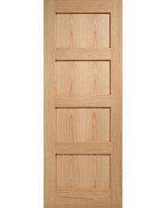 Internal Fire Door Oak Contemporary shaker 4 Panel Untreated LPD 