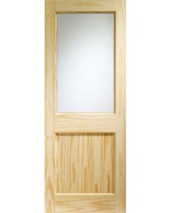 External Doors Pine 2XG with Clear Glass Untreated