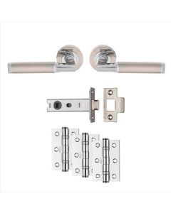 Belas Latch Pack - Ultimate Door Pack Satin Nickel/Polished Chrome