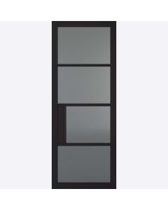 Internal Door Premium Primed Plus Black Chelsea TINTED Glass