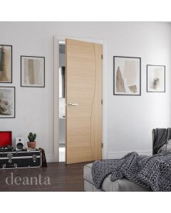 Internal Door Oak Cadiz Pre Finished Lifestyle Angled 