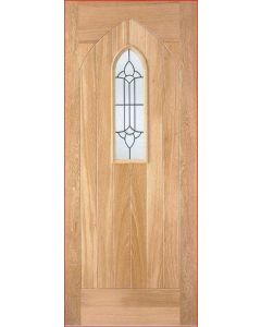 External Door Oak Westminster with Lead Double Glazed Untreated LPD