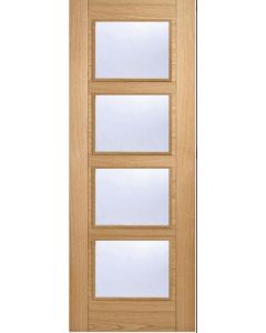 Internal Door Oak Vancouver Central 4 Light Prefinished 