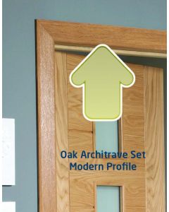 XL Internal Oak Veneered Architrave Set Modern Profile 