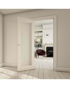 Internal Door Denver White primed Clear Glass Lifestyle Image