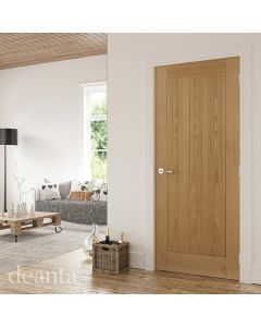 Internal Fire Door Oak Ely Untreated Lifestyle Image by Deanta Doors