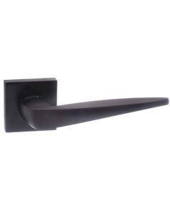 Internal Door Handle Foglia Forme Designer Lever on Contempo MATT BLACK 