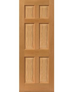 Internal Door Oak Grizedale 6P Non Raised Moulding Prefinished