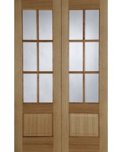 Internal Door Pair Oak Hampstead Prefinished