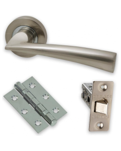 Internal Door HARDWARE PACK Mars on Round Rose Dual Finish LPD