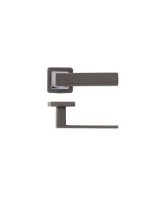 Internal Door Handle Invictus  Matt Satin Black on Square Rose