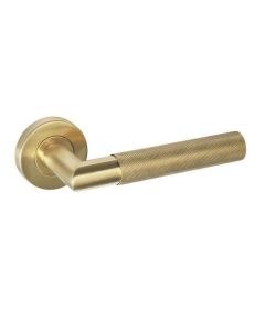 Internal Door Hardware Pack Zurich SATIN GOLD on Round Rose