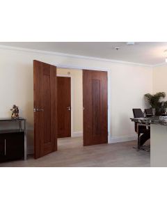 Internal Rebated Door Pair Walnut Axis Prefinished 