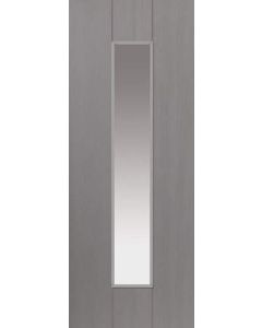 Internal Door Ardosia Glazed Slate Grey Painted with Timber Grain effect Prefinished - Standard Core