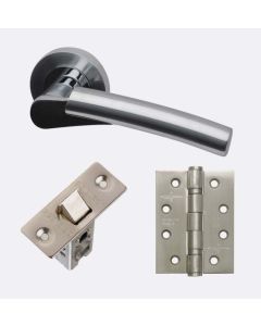 Internal Door HARDWARE PACK Neptune On Round Rose Dual Finish LPD