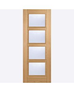 Internal Fire Door Oak Vancouver Central 4 Light Prefinished