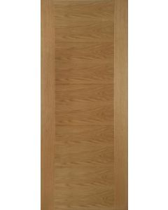 Internal Fire Door Oak Iseo Panelled Particle Board FD30 Pre Finished