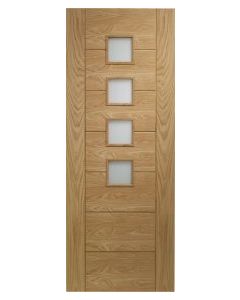 Internal Door Oak Palermo Obscure Glazed Prefinished