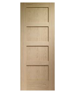 Internal Door Oak Shaker 4 Panel Untreated 