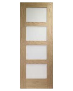 Internal Door Oak Shaker with Obscure Glass  PreFinished