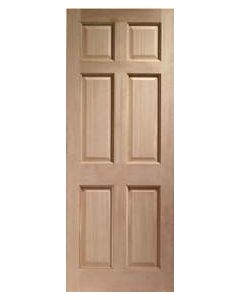 XL External Door Hardwood Colonial 6 Panel Dowelled