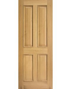 Internal Door Oak Regency 4 Panel with Raised Mouldings Untreated