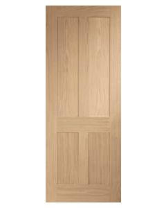 Internal Door Oak Victorian Shaker 4 Panel Untreated