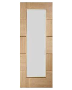 Internal Door Oak Ravenna Clear glass Prefinished