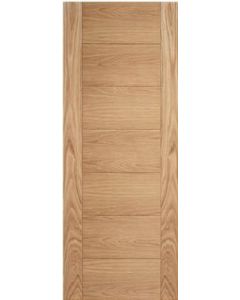 Internal FIRE DOOR Oak Carini 7 Panel Prefinished LPD  