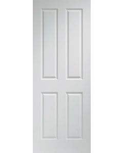 Internal Door White Moulded Textured 4 Panel LPD