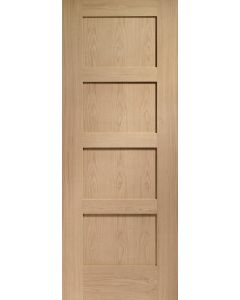 Internal Door Oak Shaker 4 Panel Untreated 