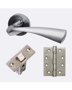 Internal Door HARDWARE PACK Pluto On Round Rose Dual Finish LPD