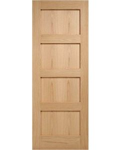 Internal Door Oak Shaker 4 Panel Prefinished LPD 