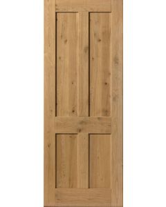 Internal Door Rustic Oak 4 Panel Prefinished SPECIAL OFFER