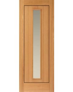 Internal Door Oak Flush Spencer with Walnut Inlay Pre Finished