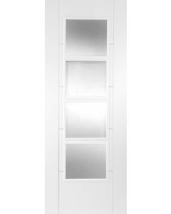 Internal Door White Primed Door Iseo 4 Light Clear Glazed Fire Door