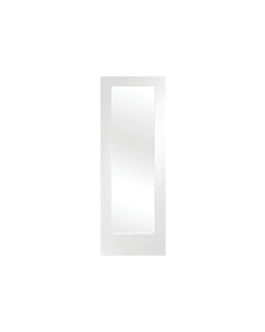 Internal Fire Door White Primed Pattern 10 with clear glass