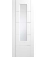 Internal Door White Prefinished Portici Clear Etched Glass