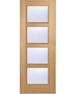 Internal Door Oak Vancouver Central 4 Light Prefinished 