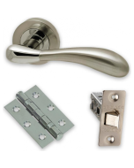 Internal Door HARDWARE PACK Venus on Round Rose Dual Finish LPD