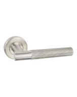 Internal Door Handle HARDWARE PACK Geneva On Round Rose Satin Stainless Steel