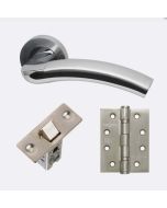 Internal Door HARDWARE PACK Jupiter On Round Rose Dual Finish LPD