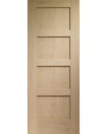 Internal Door Oak Shaker 4 Panel Untreated 