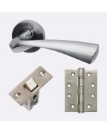 Internal Door HARDWARE PACK Pluto On Round Rose Dual Finish LPD